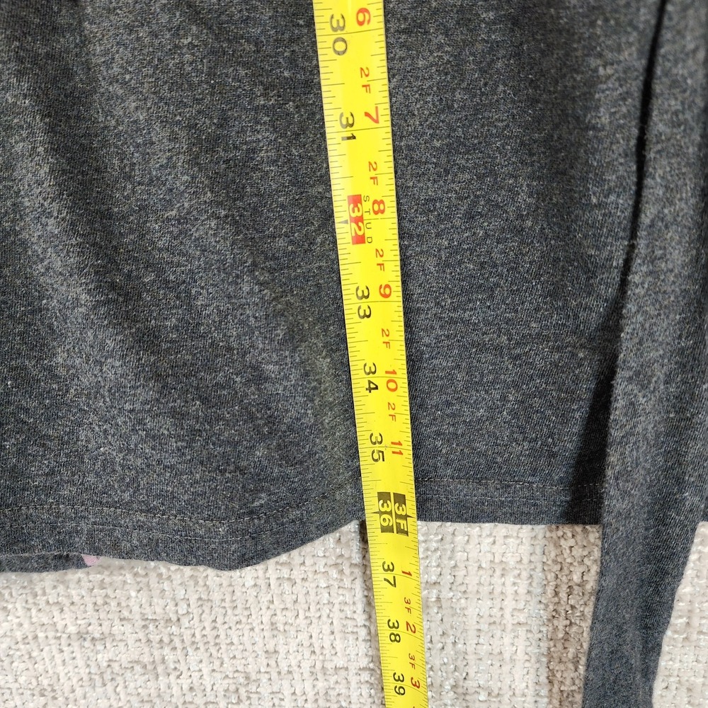 PACT Organic Cotton Wrap Robe Womens Medium Gray Stretch Pockets Comfy - Picture 6 of 11